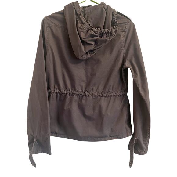 Women's Gray Hooded Utility Jacket Small Bella Jacket - Picture 3 of 11